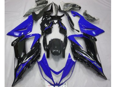Black and Blue Kawasaki ZX6R Fairings 2013-2018 Outlets