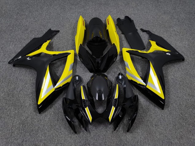 Black and Yellow OEM Style Suzuki GSXR 600-750 Fairings 2006-2007 Outlets