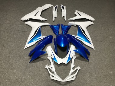 Blue White Custom Suzuki GSXR 600-750 Fairings 2011-2020 Outlets