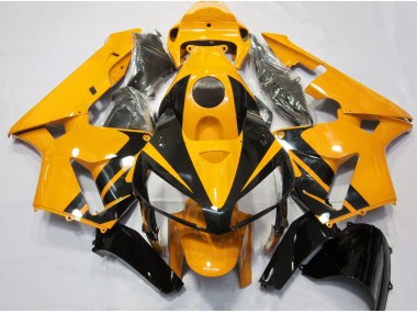 Bright Orange & Gloss Black Design Honda CBR600RR Fairings 2005-2006 Outlets