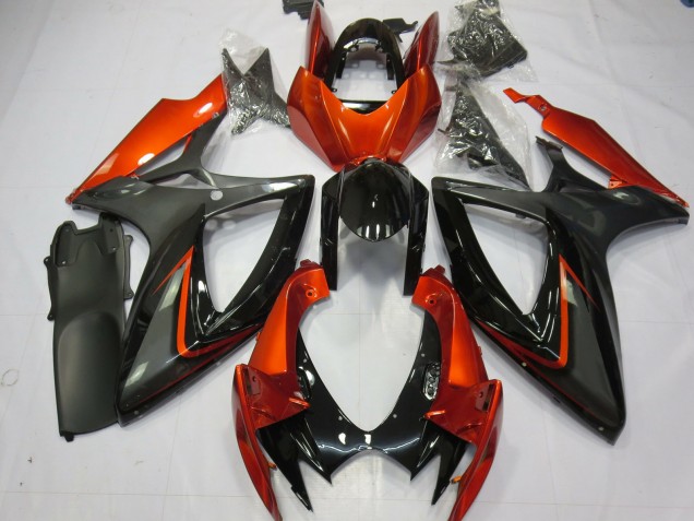 Burnt Orange and Grey Suzuki GSXR 600-750 Fairings 2006-2007 Outlets