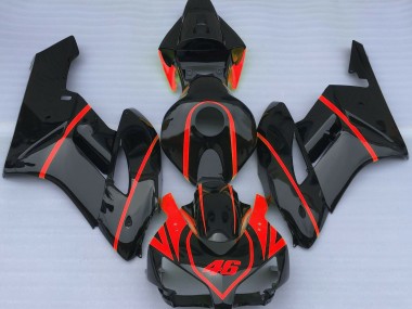 Gloss Black & Red Honda CBR1000RR Fairings 2004-2005 Outlets