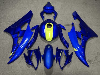Gloss Blue & High Vis Yellow Yamaha R6 Fairings 2006-2007 Outlets