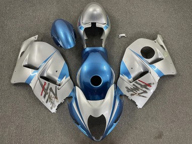 Gloss Light Blue and Silver Suzuki GSXR 1300 Fairings 1997-2007 Outlets