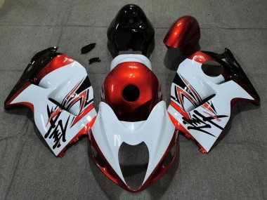 Gloss White and Orange Suzuki GSXR 1300 Fairings 1997-2007 Outlets
