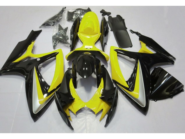 Gloss Yellow Debadged Suzuki GSXR 600-750 Fairings 2006-2007 Outlets