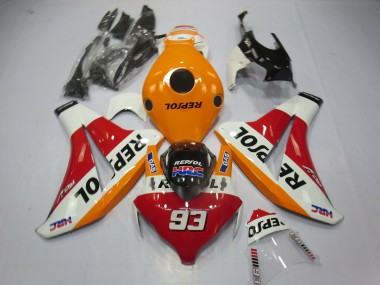 Light Orange Repsol 93 Honda CBR1000RR Fairings 2008-2011 Outlets