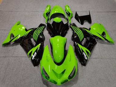 Lime Green and Black Kawasaki ZX14R Fairings 2006-2011 Outlets