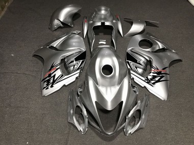 Liquid Silver & Red Suzuki GSXR 1300 Fairings 2008-2019 Outlets