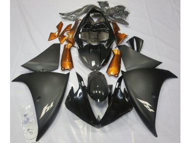 Matte Black & Orange Yamaha R1 Fairings 2009-2012 Outlets