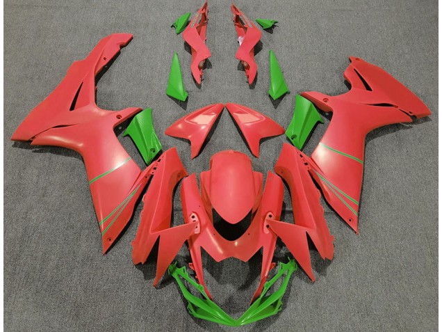 Matte Grapefruit Red & Green Suzuki GSXR 600-750 Fairings 2011-2020 Outlets