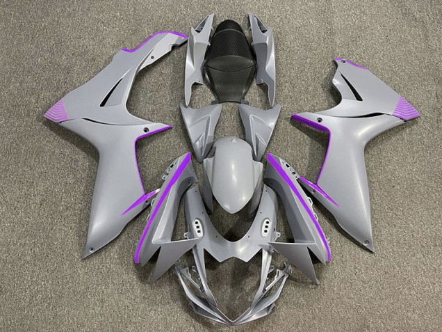 Matte Nardo Gray & Purple Accents Suzuki GSXR 600-750 Fairings 2011-2020 Outlets