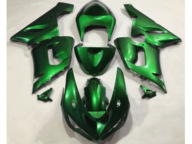Metallic Green Kawasaki ZX6R Fairings 2005-2006 Outlets