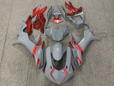 Nardo Gray & Red Accents Yamaha R1 Fairings 2015-2019 Outlets