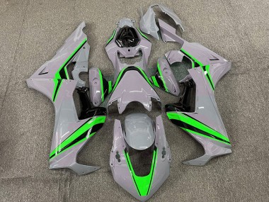 Nardo with Green Stripes Honda CBR1000RR Fairings 2017-2019 Outlets