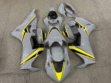 Nardo with Yellow Stripes Honda CBR1000RR Fairings 2017-2019 Outlets