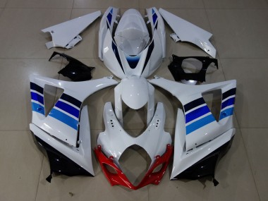 OEM Style Blue and White Suzuki GSXR 1000 Fairings 2007-2008 Outlets