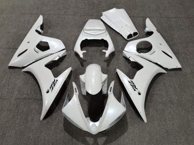 Pearl White Yamaha R6 Fairings 2003-2005 Outlets