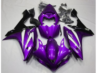 Purple White and Black Yamaha R1 Fairings 2007-2008 Outlets