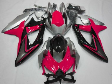 Red and Silver Suzuki GSXR 600-750 Fairings 2008-2010 Outlets