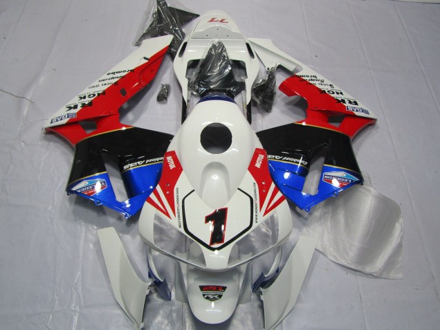 Red White Black and Blue Honda CBR600RR Fairings 2003-2004 Outlets