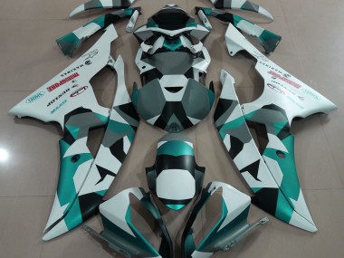 Seafoam Green Snow Camo Yamaha R6 Fairings 2008-2016 Outlets