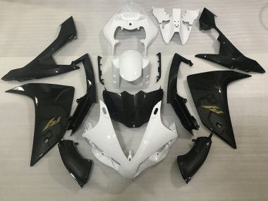 White and Carbon Style Yamaha R1 Fairings 2007-2008 Outlets