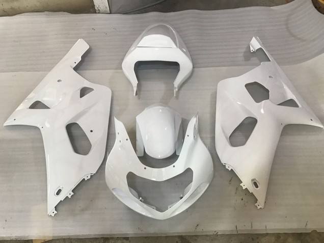 White RS Suzuki GSXR 600-750 Fairings 2001-2003 Outlets