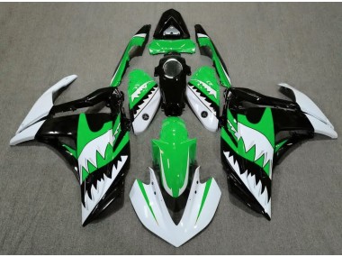 White Shark & Green Yamaha R3 Fairings 2015-2018 Outlets