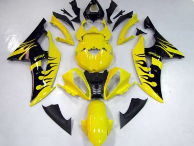 Yellow Flame Yamaha R6 Fairings 2008-2016 Outlets